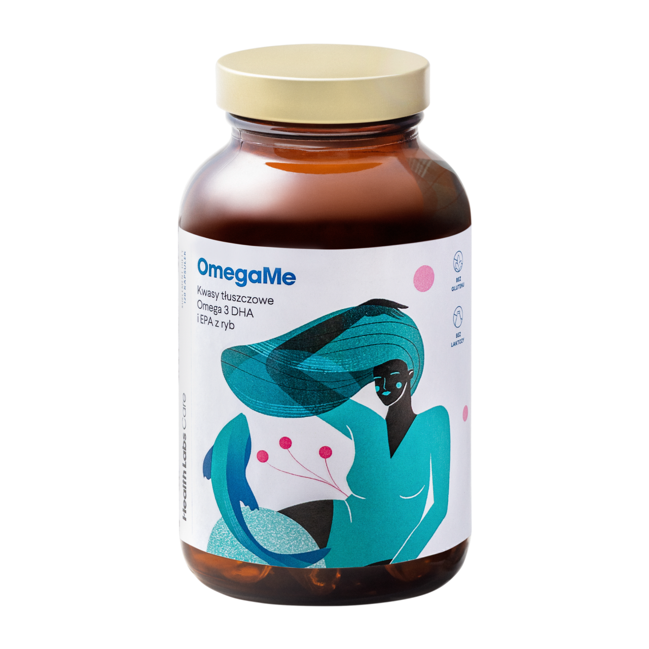 Health Labs Care OmegaMe suplement diety kwasy tłuszczowe Omega 3 DHA i EPA z ryb, 60 kaps./1 opak.