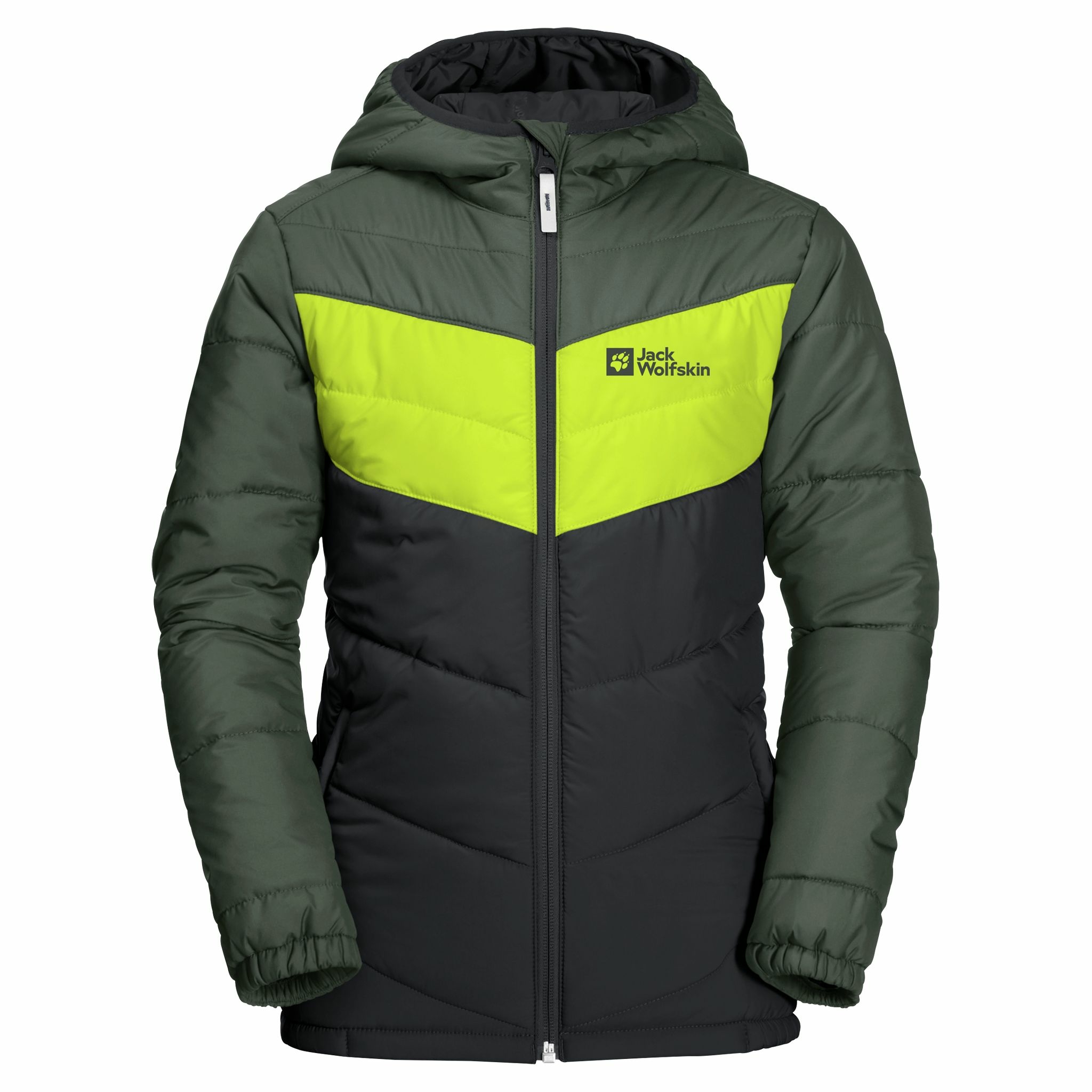 Kurtka ocieplana dziecięca Jack Wolfskin THREE HILLS JACKET KIDS phantom - 92
