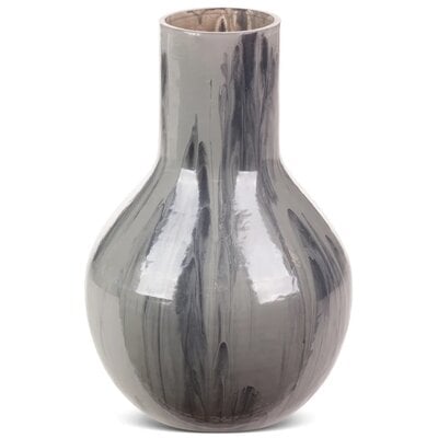 Wazon EUROFIRANY Calen 24 x 40 cm Popielaty