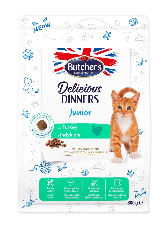BUTCHER'S Functional Cat Kitten dla kociąt z indykiem 800 g