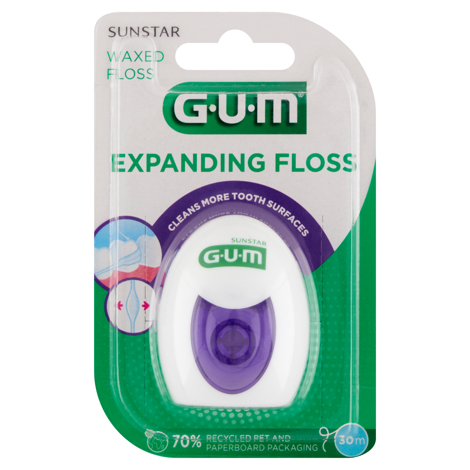 Gum Expanding Floss woskowana nić dentystyczna baby 0-2, 30 m/1 opak.
