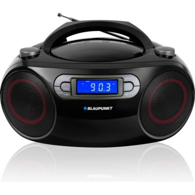 Radioodtwarzacz/Bombox BLAUPUNKT BB18BK Czarny, Odtw. CD, CD-R, CD-RW, Wejście USB/AUX, Tuner FM, Zasilanie Bateryjno-Sieciowe