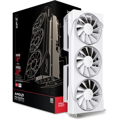 Karta graficzna XFX Swift Radeon RX 9070 OC White Triple Fan Gaming Edition 16GB