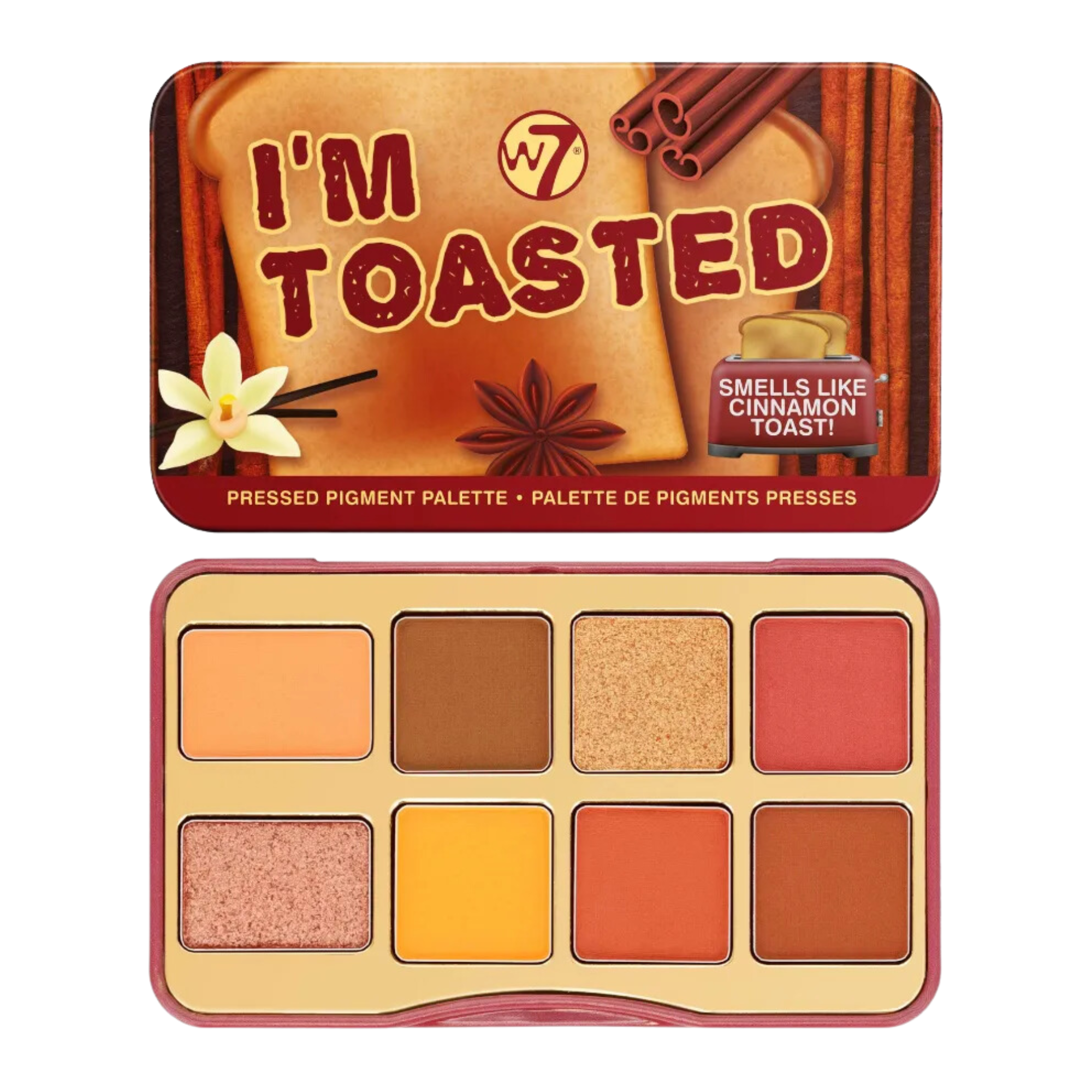 W7 I'm Toasted paleta prasowanych pigmentów, 8,8 g