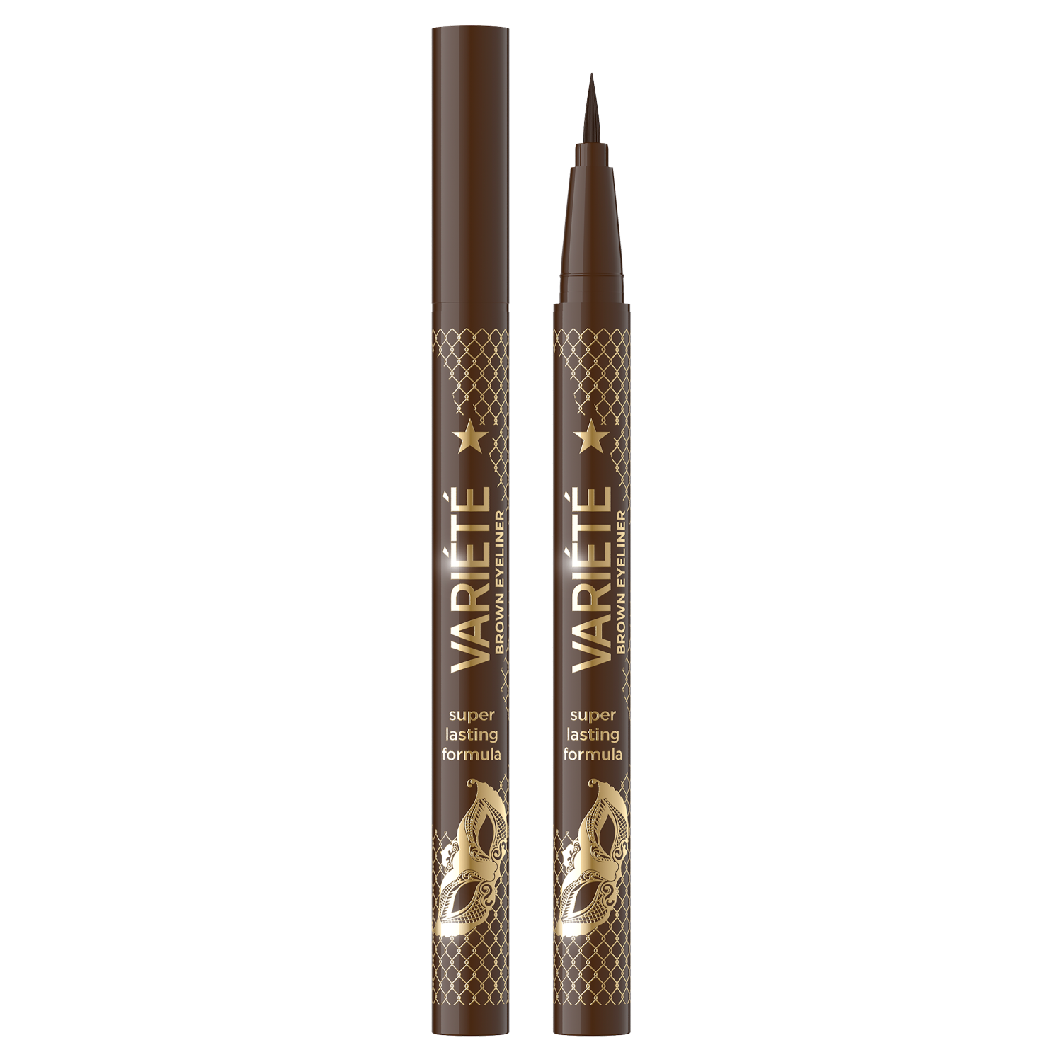 Eveline Cosmetics Variété  wodoodporny eyeliner w pisaku do powiek brązowy, 4 ml