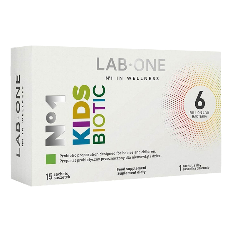 Lab One KidsBiotic suplement diety, 15 sasz./1 opak.