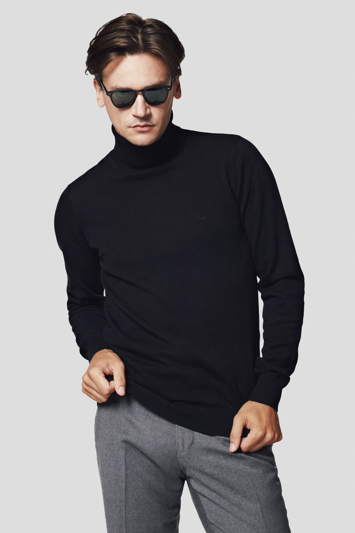 Lancerto Golf Czarny z Bawełną Slink