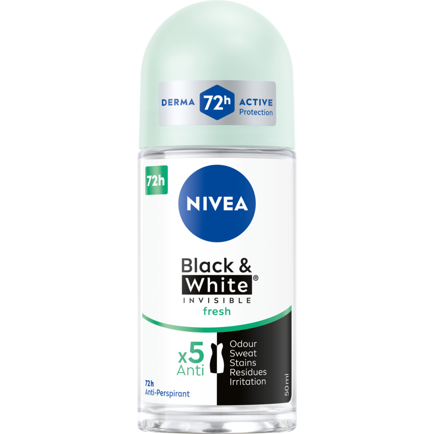 Nivea Black & White Invisible Fresh antyperspirant damski w kulce, 50 ml