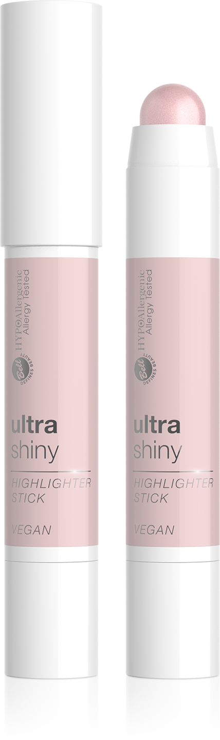 Bell HYPOAllergenic Ultra Shiny Highlighter Stick wegański rozświetlacz w sztyfcie do twarzy 001, 5 g