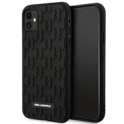 Etui KARL LAGERFELD 3D Rubber Monnogram do Apple iPhone 11/Xr Czarny