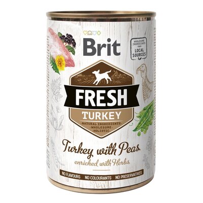 Karma dla psa BRIT Fresh Indyk z groszkiem 400 g