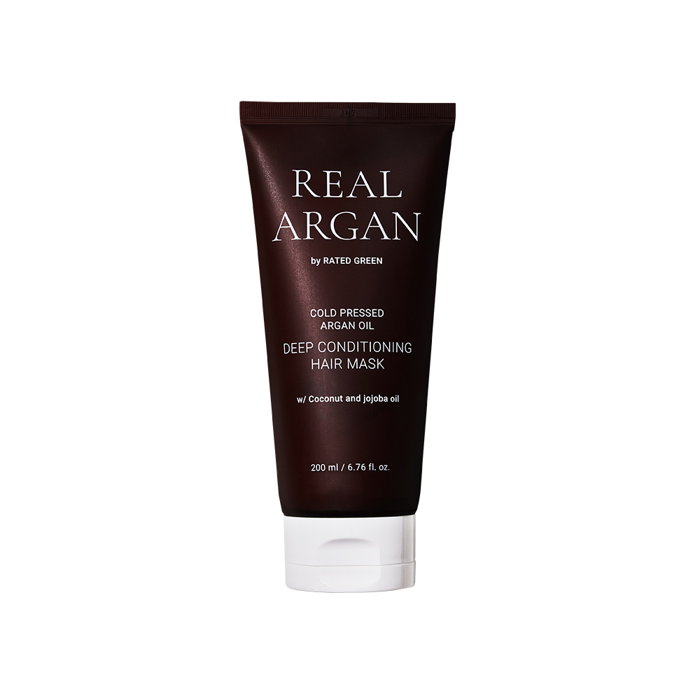 Rated Green Real Argan maska wygładzająca i regenerująca do włosów, 200 ml