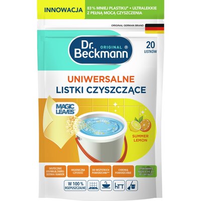 Listki czyszczące DR BECKMANN Magic Leaves Uniwersalne Summer Lemon (20 sztuk)