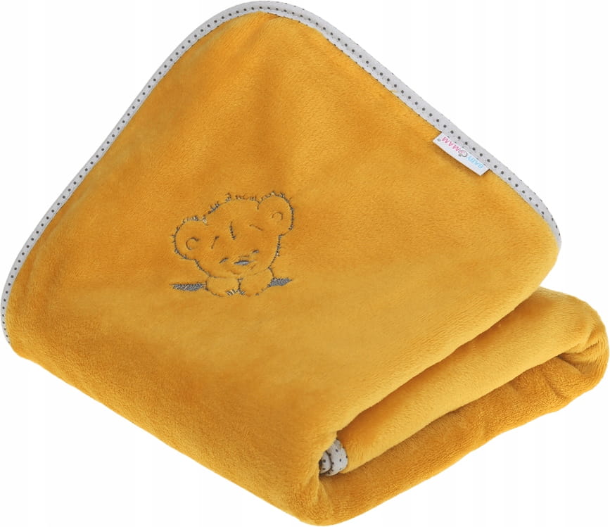 Babymam kocyk pluszowy haftowany 75x100 premium