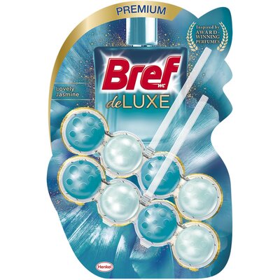 Kostka do WC BREF Deluxe Czarujący Jaśmin 2x50g