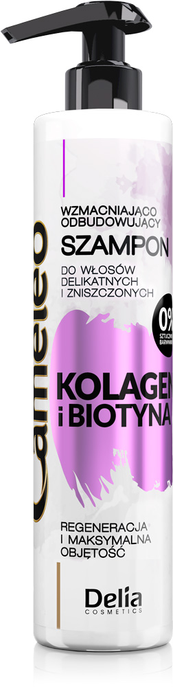 Delia Cameleo Kolagen i Biotyna Szampon wzmacniająco-odbudowujący, 250 ml