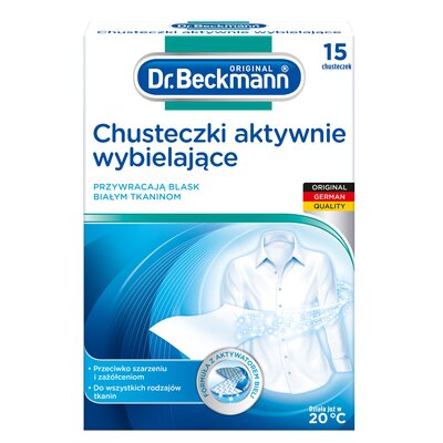 Chusteczki do prania DR BECKMANN Aktywnie wybielające (15 sztuk)