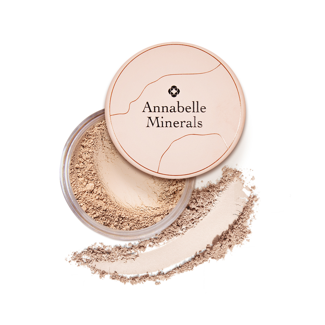 Annabelle Minerals matujący podkład mineralny z SPF10 do twarzy golden light, 4 g 
