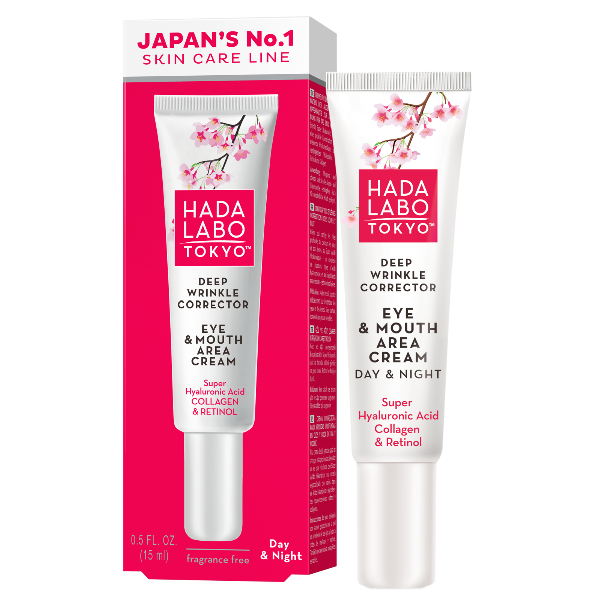 Hada Labo Tokyo Red krem na najgłębsze zmarszczki do okolic oczu i ust, 15 ml