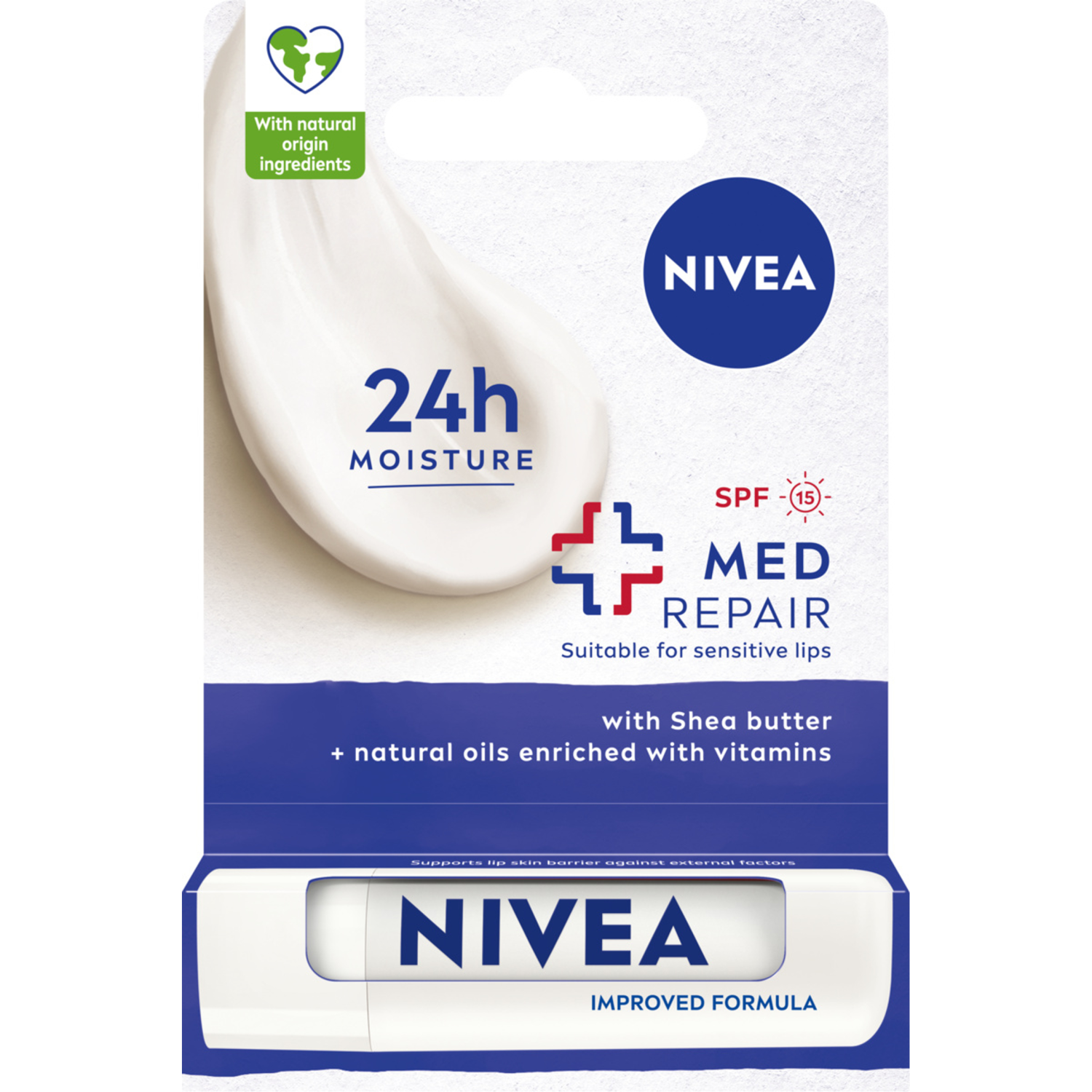 Nivea Med Repair pielęgnująca pomadka do ust z SPF15, 4,8 g