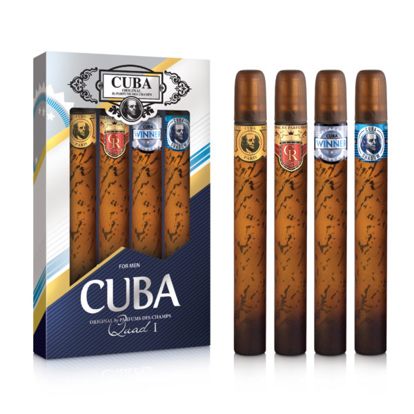 Cuba Original Quad For Men zestaw męski: woda toaletowa Gold, 35 ml + woda toaletowa Royal, 35 ml + woda toaletowa Winner, 35 ml + woda toaletowa s...