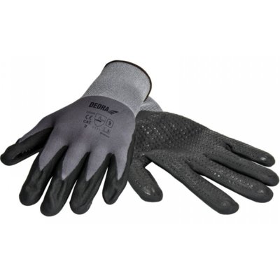 Rękawice robocze DEDRA BH1006R09 Czarno-szary (rozmiar L)