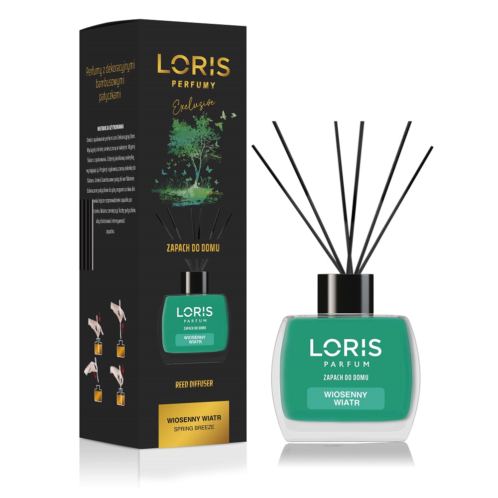 Loris dyfuzor zapachowy z patyczkami Wiosenny Wiatr, 120 ml