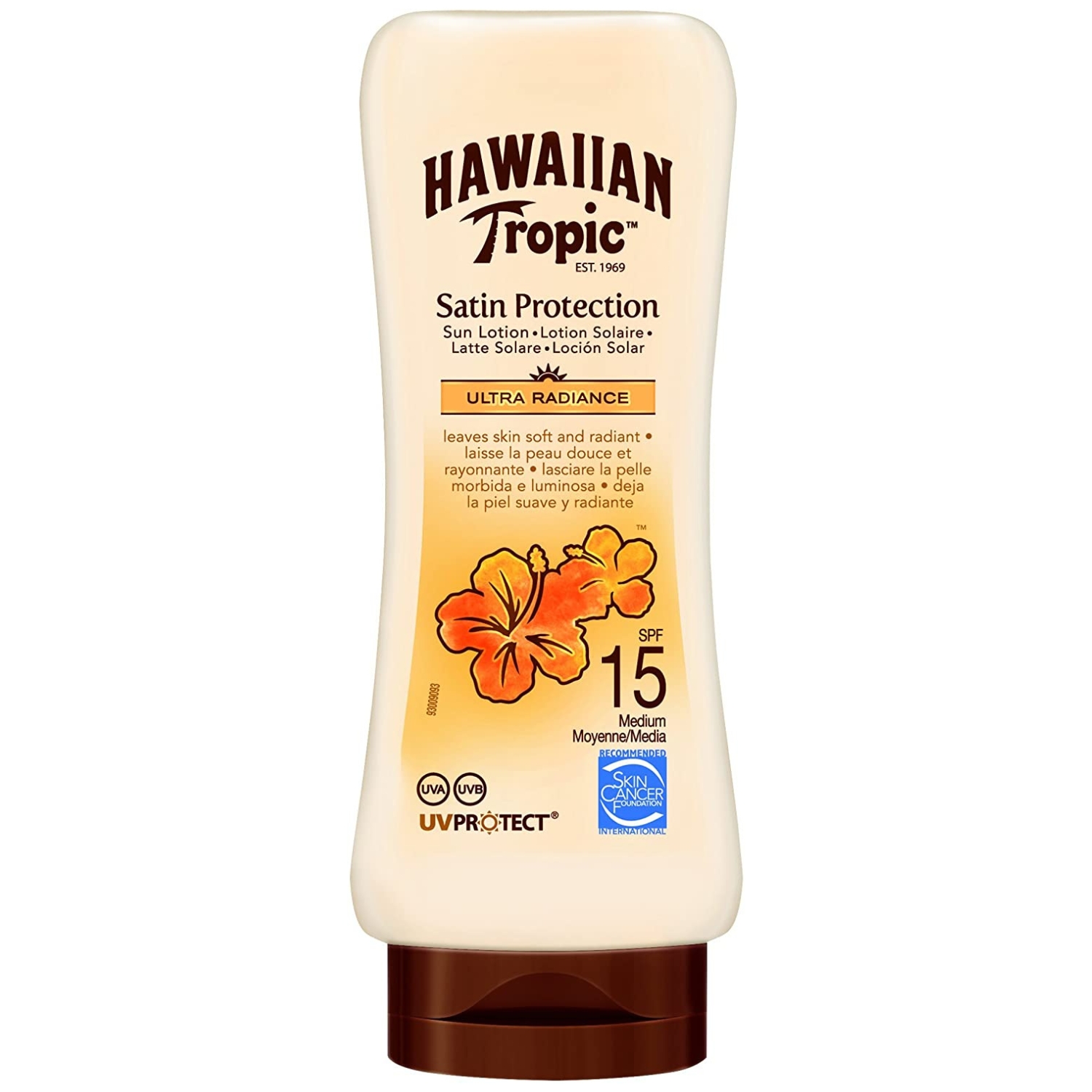 Hawaiian Tropic emulsja przeciwsłoneczna lekka formuła z mango i masłem shea SPF15, 180 ml