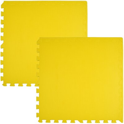 Mata piankowa HUMBI Puzzle 62 x 62 x 1 cm (6 elementów) Żółty