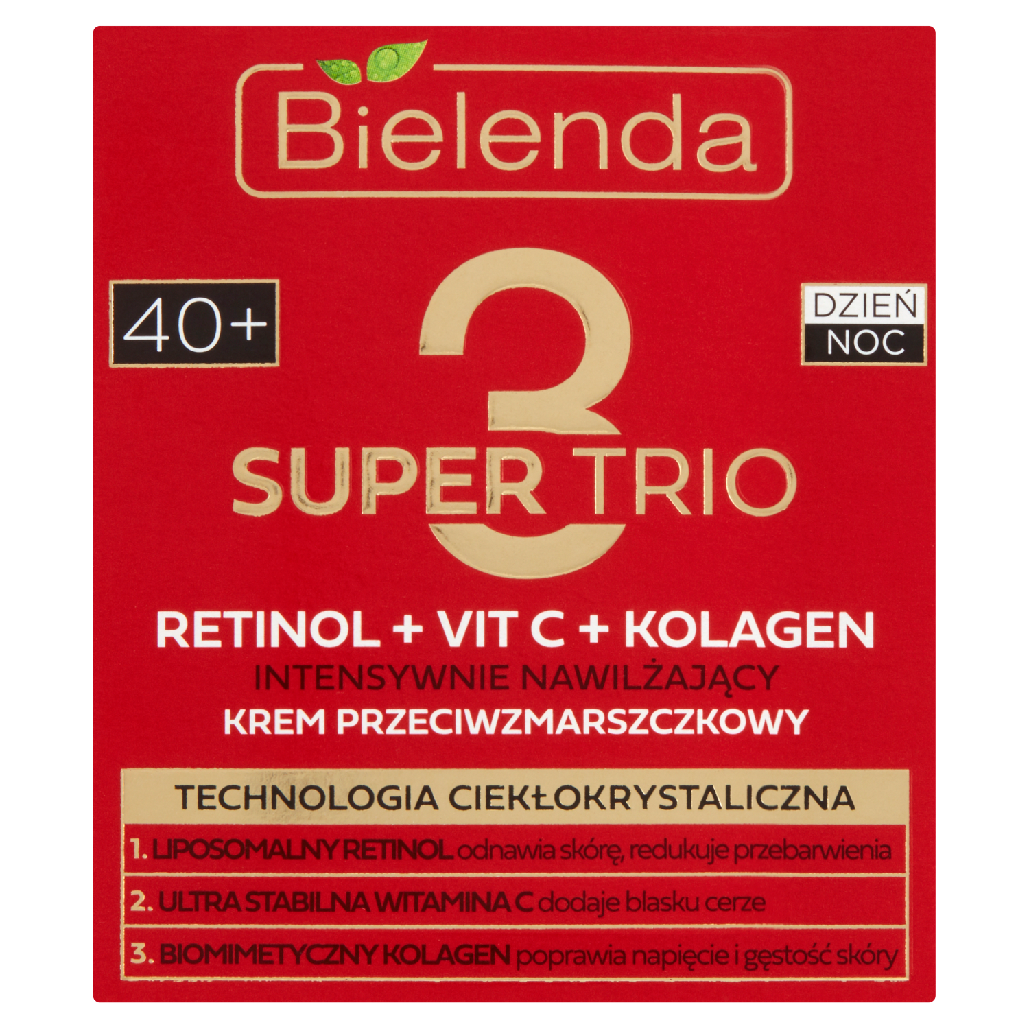 Bielenda Super Trio przeciwzmarszczkowy krem do twarzy 40+, 50 ml