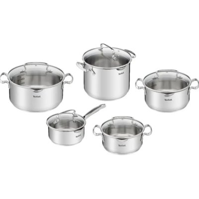 Zestaw garnków TEFAL Duetto+ G719SA74 (10 elementów) Stal nierdzewna 18/10 Indukcja Możliwość mycia w zmywarce