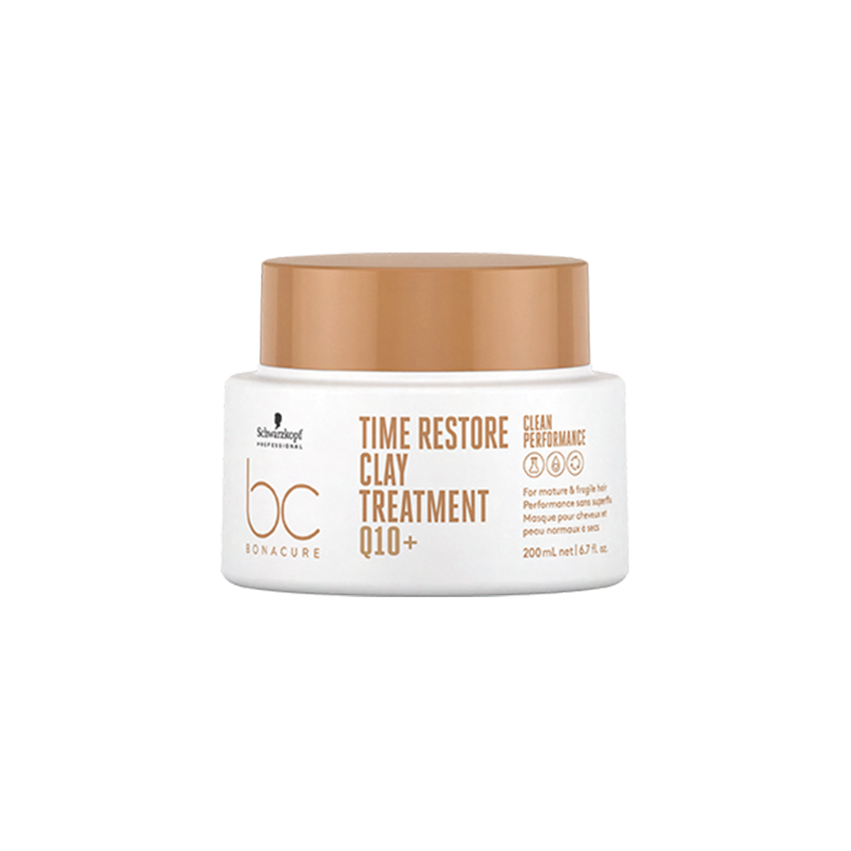 Schwarzkopf Professional BC Time Restore glinkowa maska wzmacniająca do włosów, 200 ml