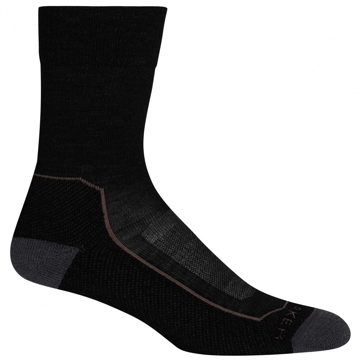 Damskie skarpety trekkingowe Icebreaker Hike+ Light Crew black mink monsoon - 41-43