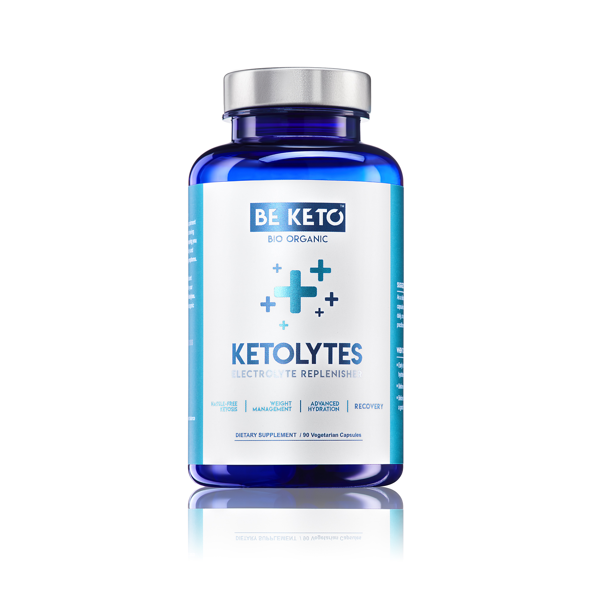 Be Keto suplement diety, elektrolity: magnez, sód, potas, cynk, 90 kaps./1 opak.