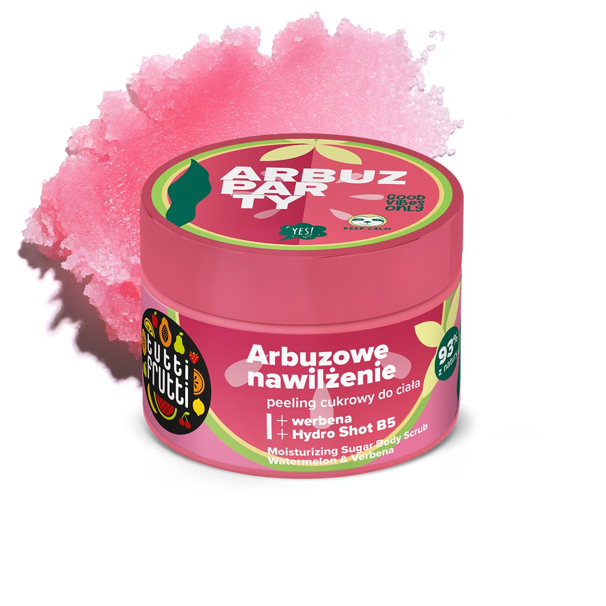 Tutti Frutti Arbuz Party nawilżający peeling cukrowy do ciała, 300 g