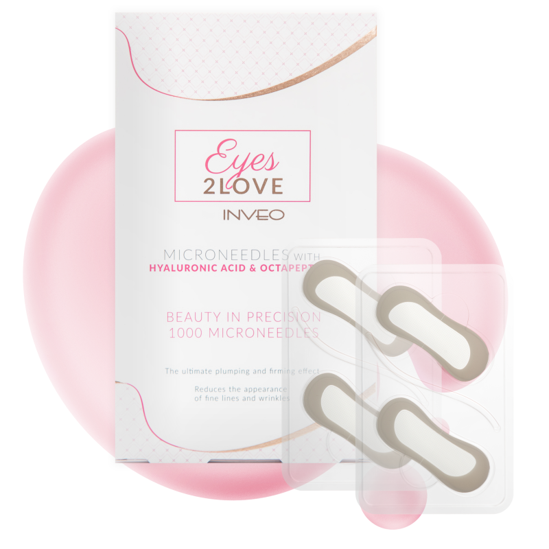 Inveo Eyes2Love hydrożelowe płatki pod oczy z mikroigiełkami kwasu hialuronowego i oktopeptydów, 2 pary