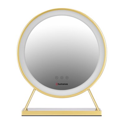 Lusterko kosmetyczne HUMANAS HS-HM04 Złoty