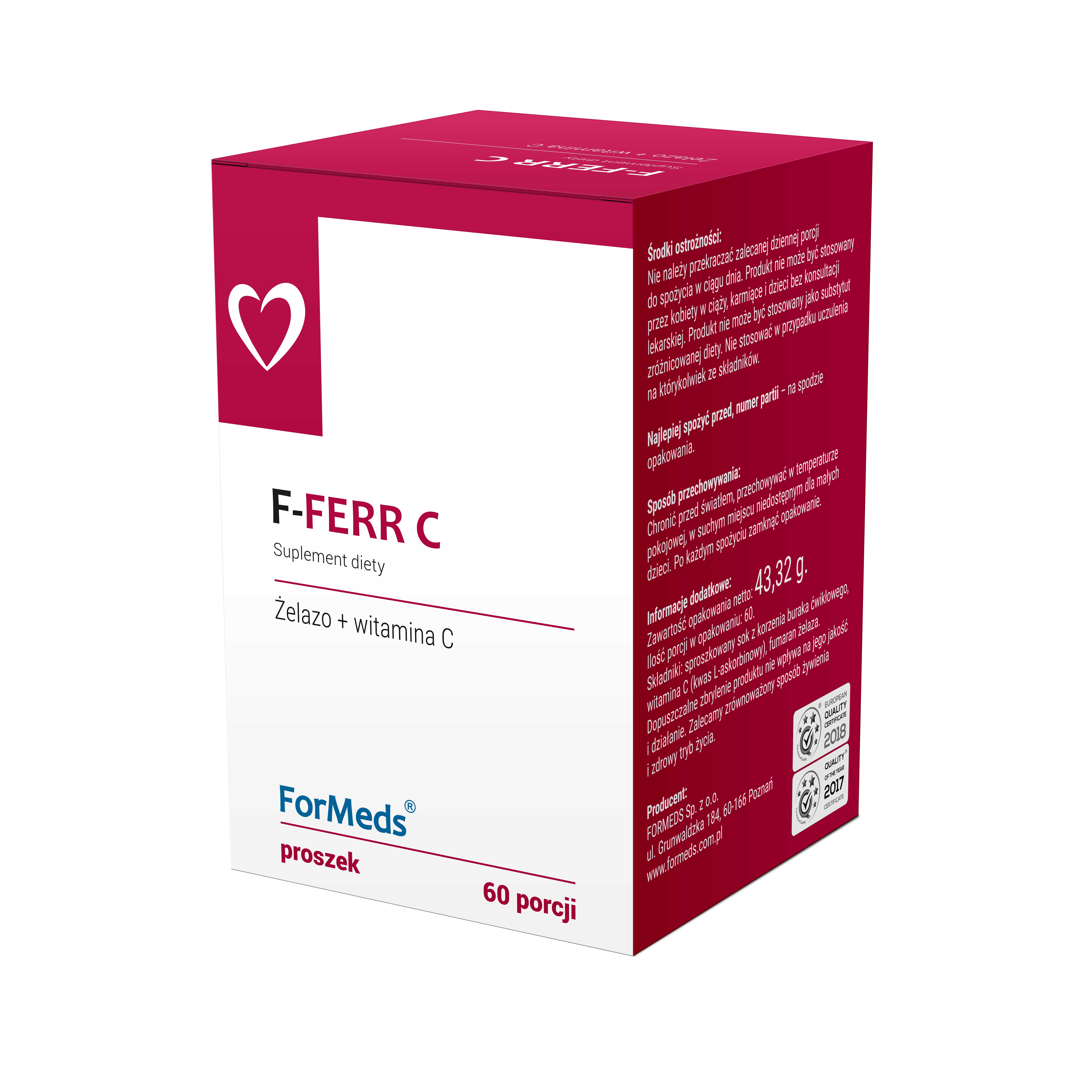 F-FERR C proszek 60 porcji / Żelazo