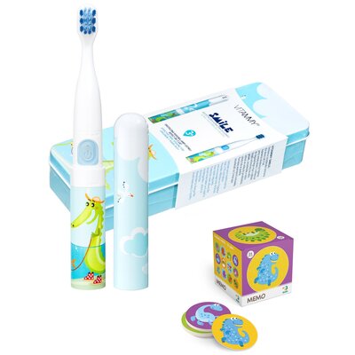 Szczoteczka soniczna VITAMMY Smile Krokodyl + Gra Memo Dinozaur