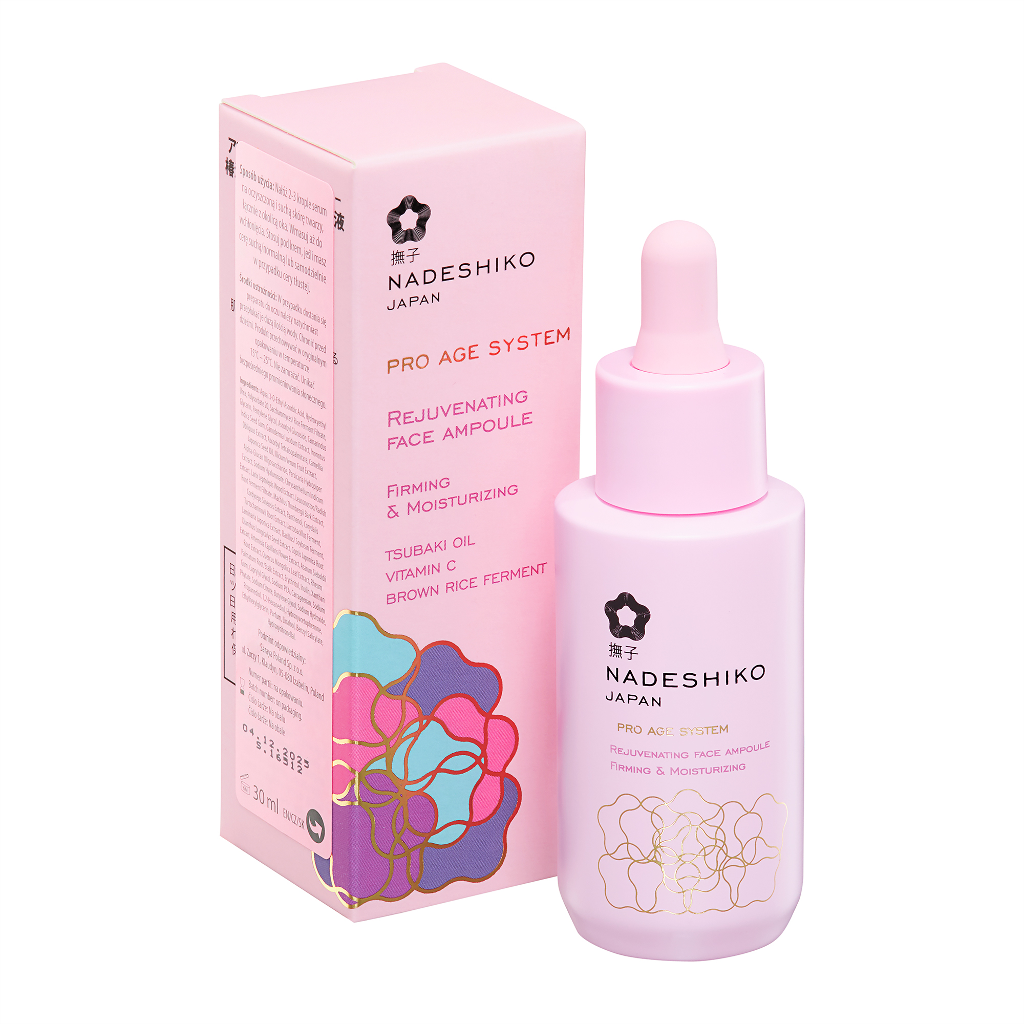 Nadeshiko Pro Age System nawilżająca ampułka do twarzy, 30 ml