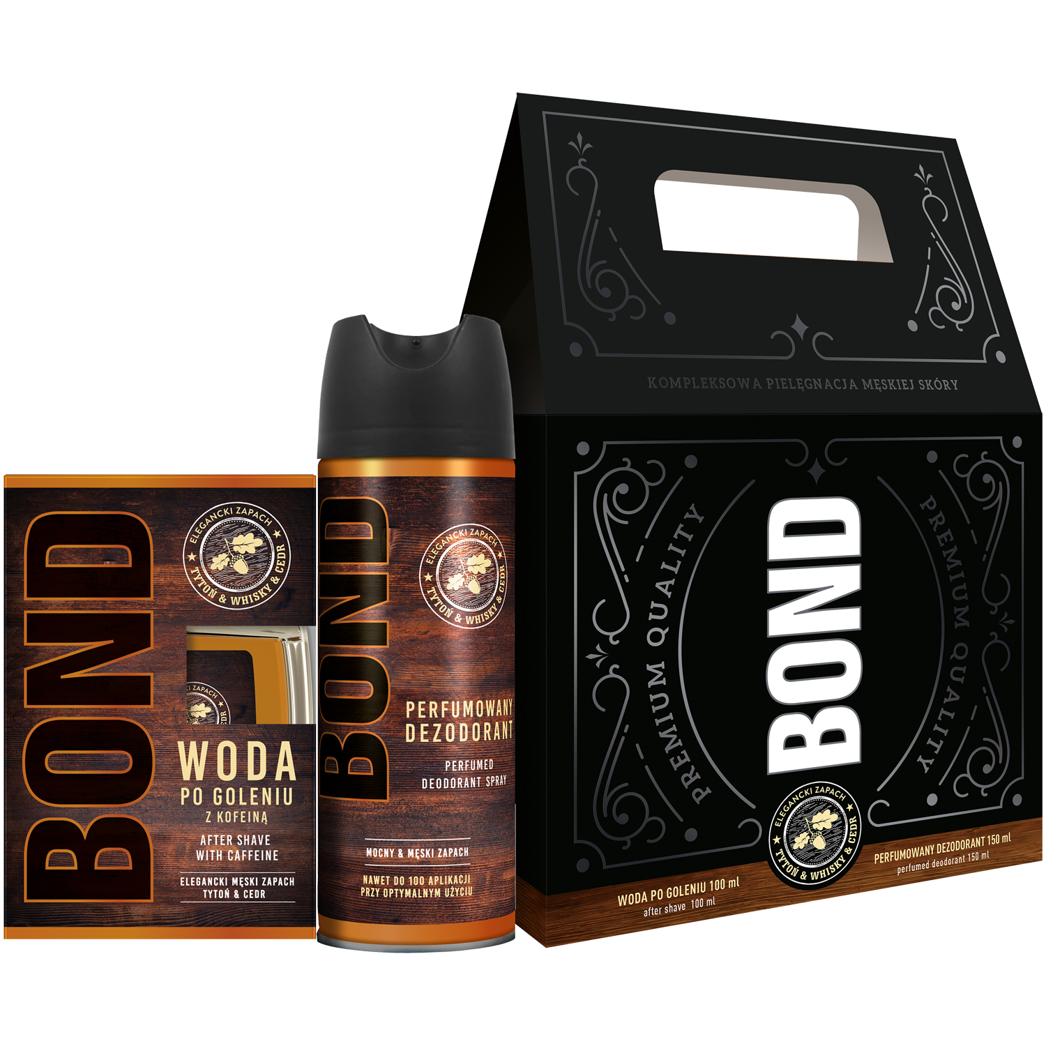 Bond zestaw: woda po goleniu, 100 ml + dezodorant w sprayu męski, 150 ml