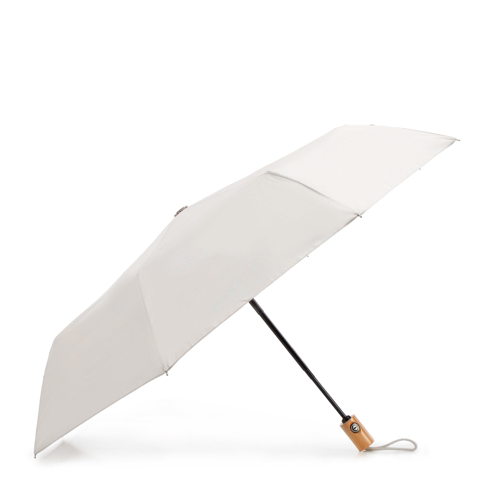 Parasol automatyczny z drewnianą rączką jasny szary