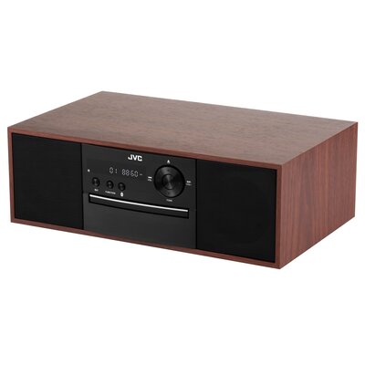 Wieża JVC RD-E761 Brązowa, Odtw.CD/-R/-RW/MP3,BT,Tuner FM,Wbudowany Korektor dźwięku,Czytelny wyświetlacz LCD