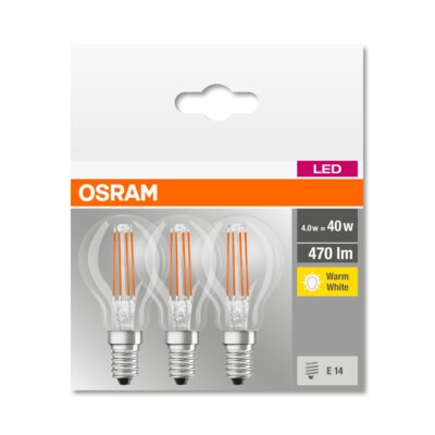 Żarówka LED OSRAM BASECLP40 4W E14 (3 szt.)