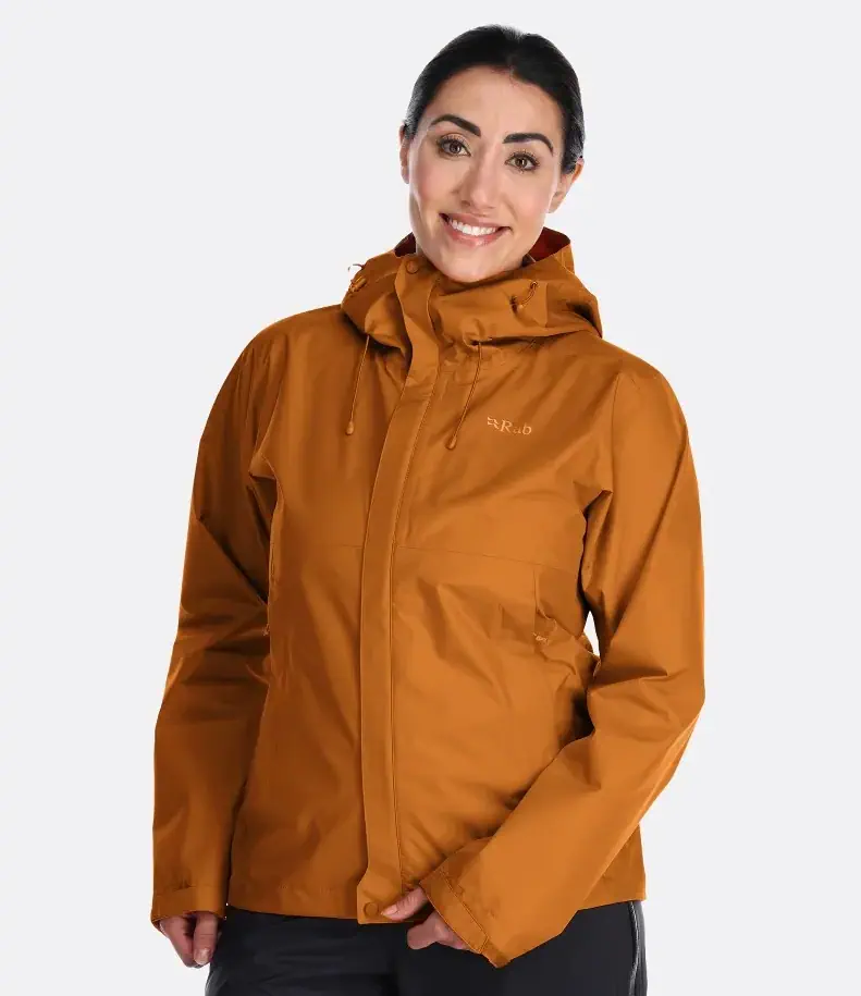 Kurtka przeciwdeszczowa damska Rab Downpour Eco Jacket - Marmalade