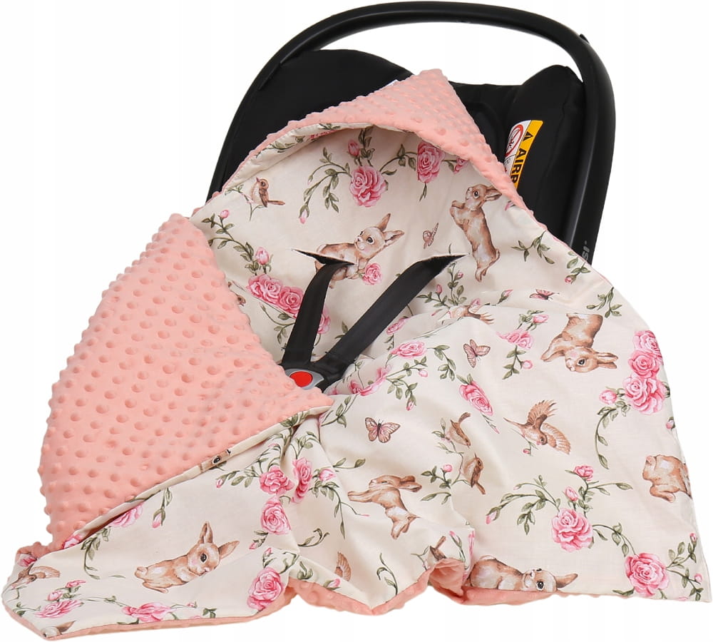 Babymam kocyk minky do fotelika nosidełka ciepły