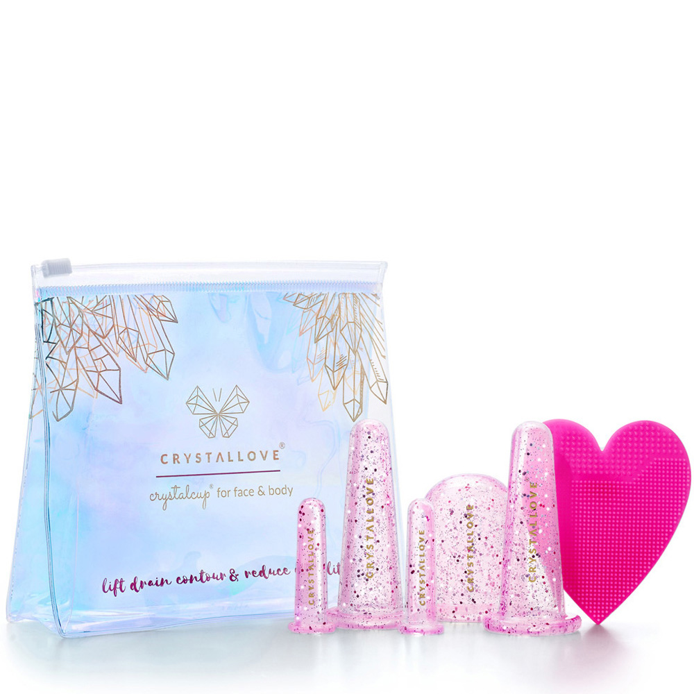 Crystallove Beauty Collection bańki silikonowe do masażu twarzy i ciała rose, 1 szt.