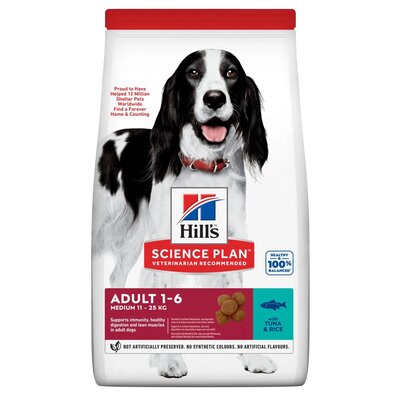 Karma dla psa HILL'S Science Plan Canine Adult Medium Tuńczyk z ryżem 12 kg