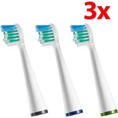 Oryginalna końcówka do szczoteczki sonicznej WATERPIK SRSB-3 Biała (3 szt.) (Normalna miękkość włosia)