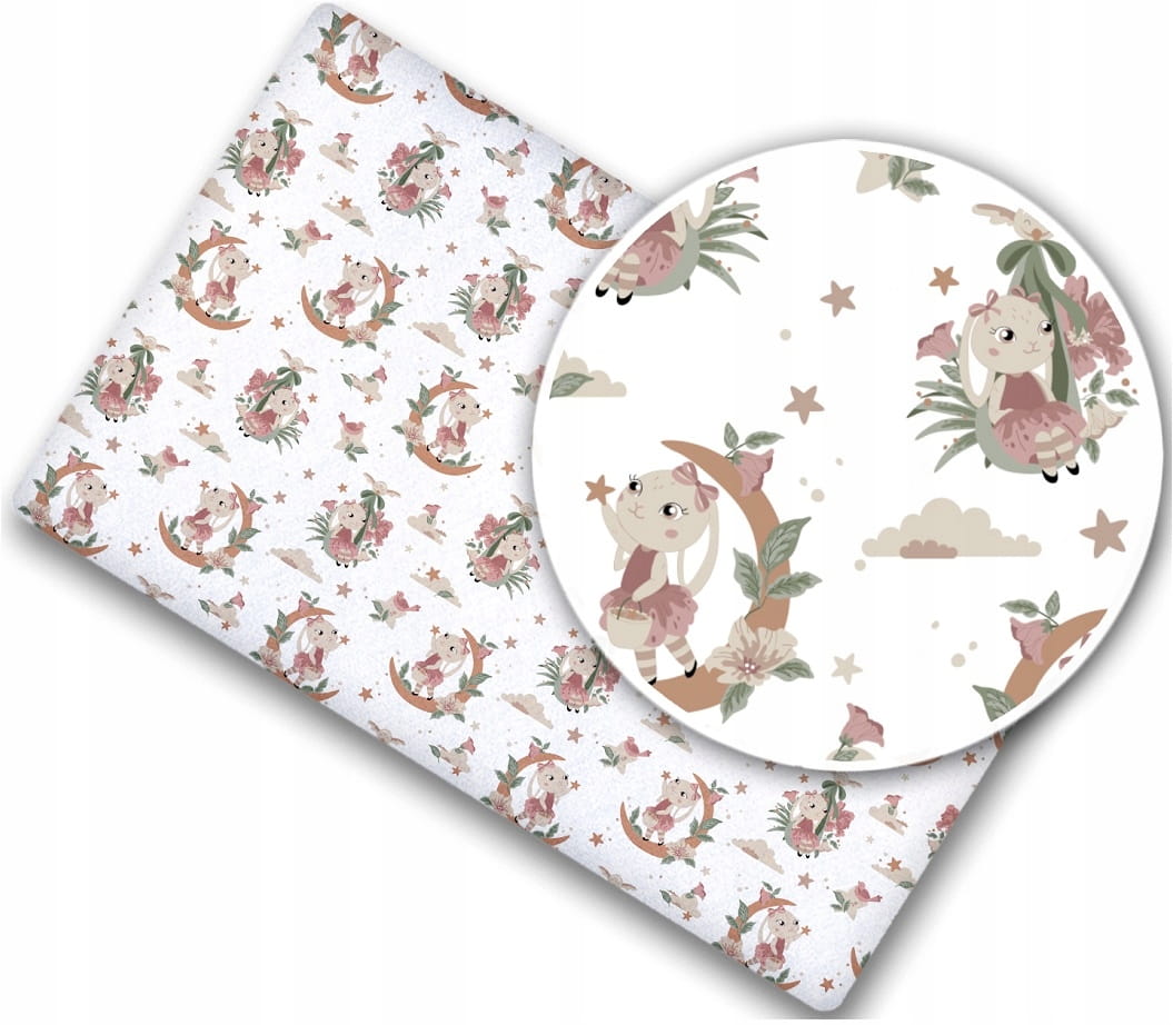 PRZEŚCIERADŁO MATERIAŁOWE DO KOŁYSKI 90X40 BAWEŁNA